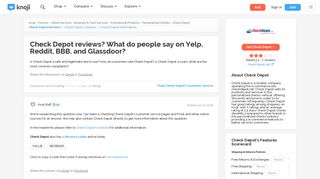 Check Depot reviews? What do people say on Yelp, Reddit, BBB, and ...