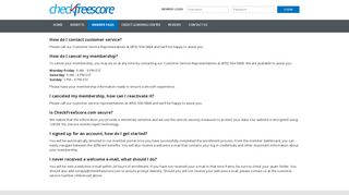 Member FAQs - CheckFreeScore.com