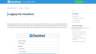 Logging Into Checkfront – Checkfront Support - Knowledge Base