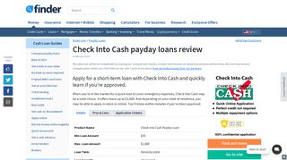 Check Into Cash payday loan review 2019 | finder.com