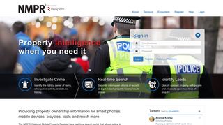 NMPR: The UK Police National Mobile Property Register