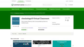 checkology® Virtual Classroom Review for Teachers | Common ...
