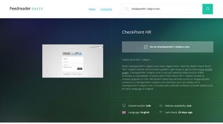 Get Checkpointhr1.ultipro.com news - CheckPoint HR