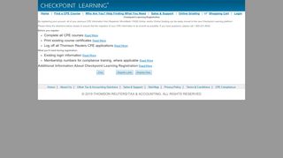 Checkpoint Learning Registration - Thomson Reuters