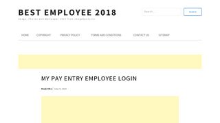My Pay Entry Employee Login - Best Employee 2018