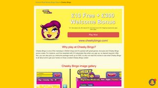 Cheeky Bingo - £10 Free + 300% Welcome Bonus