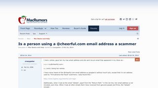 Is a person using a @cheerful.com email address a scammer ...