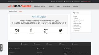 Account Logout - CheerSounds