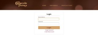 Login - The Cheesecake Factory