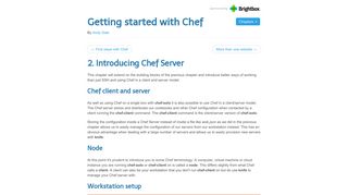 Introducing Chef Server - Getting started with Chef