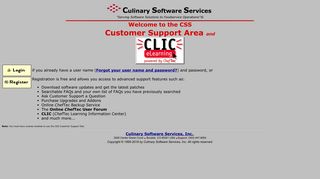 Online Support Area for Culinary Software Services - ChefTec