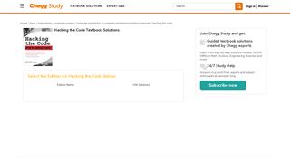 Hacking the Code Textbook Solutions | Chegg.com
