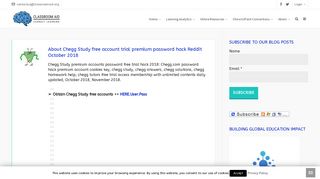 Chegg Study free account trial premium password hack Reddit ...