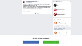 I signed into Chegg with my Facebook... - Andrew Massengale ...