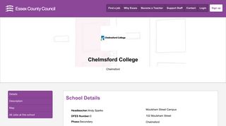 Chelmsford College, Chelmsford - Essex Schools Jobs