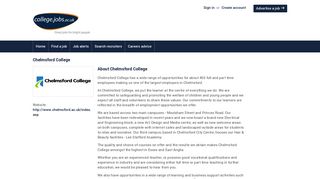 Jobs with Chelmsford College | college.jobs.ac.uk