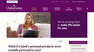 Personal Banking at Chelsea Groton Bank