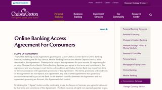 Online Banking Agreement - Chelsea Groton Bank