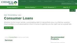 Consumer Loans: Lending options for just about ... - Chemical Bank