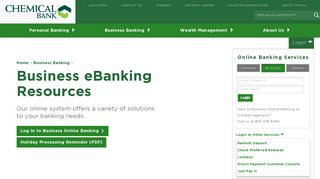 Business eBanking Resources - Chemical Bank