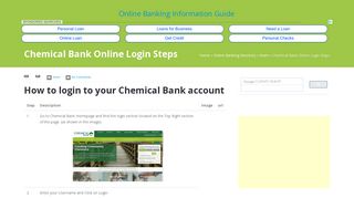 Chemical Bank Online Login Steps | Online Banking Information Guide