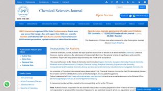 Instructions for Authors: Chemical Sciences Journal Journals