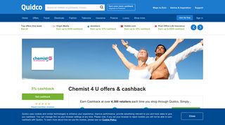 Chemist 4 U Cashback, Voucher Codes & Discount Codes | Quidco