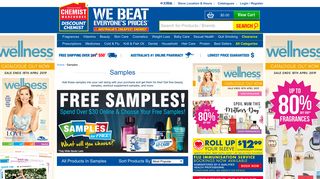 FREE Samples Online in Australia | Chemist Warehouse