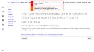 HELP with Mastering Chemistry: Log in or Account Not Found issues ...