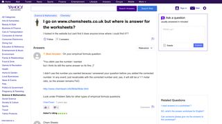 i go on www.chemsheets.co.uk but where is answer for the ...