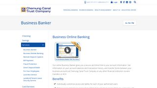 Business Banker - online banking | Chemung Canal Trust Company