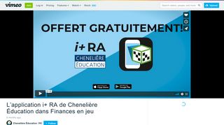 L'application i+ RA de Chenelière Éducation dans Finances en jeu ...