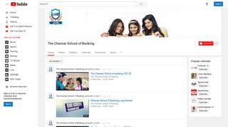 The Chennai School of Banking - YouTube