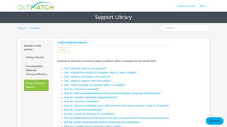 FAQs (Chequed Basics) – OutMatch Support Library