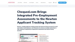 Chequed Pre-Employment Assessments | Newton Software