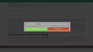 Cherry blossom asian dating login ~ Restricted Growth Association UK