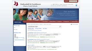 Search: substitutes login - Cherry Creek School District