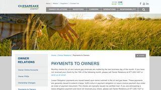 Payments to Owners - Chesapeake Energy Corporation