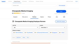 Working at Chesapeake Medical Imaging: Employee Reviews | Indeed ...