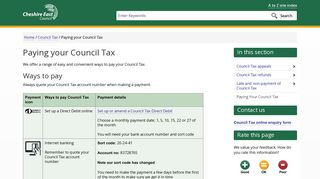 Paying your Council Tax - Cheshire East Council