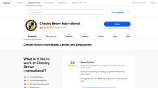 Chesley Brown International Careers and Employment | Indeed.com