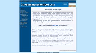 Chess Magnet School - Coaching Home Page