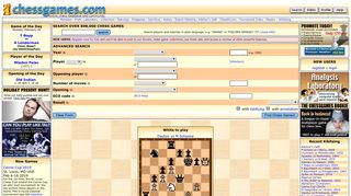 Chessgames.com: Chess Games Database & Community