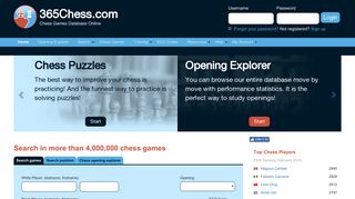 365Chess.com: Chess Games Database Online