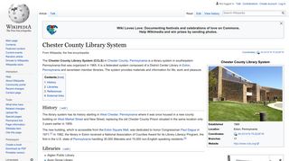 Chester County Library System - Wikipedia