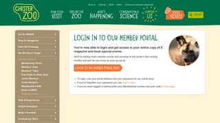 Login in to our Member Portal | Support Us | Chester Zoo