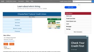 Chesterfield Federal Credit Union - Richmond, VA