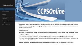 CCPSOnline - Chesterfield County Public Schools