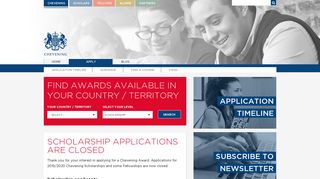 Scholarship applications are closed | Chevening