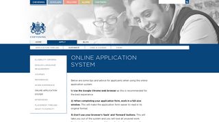 Online application system | Chevening